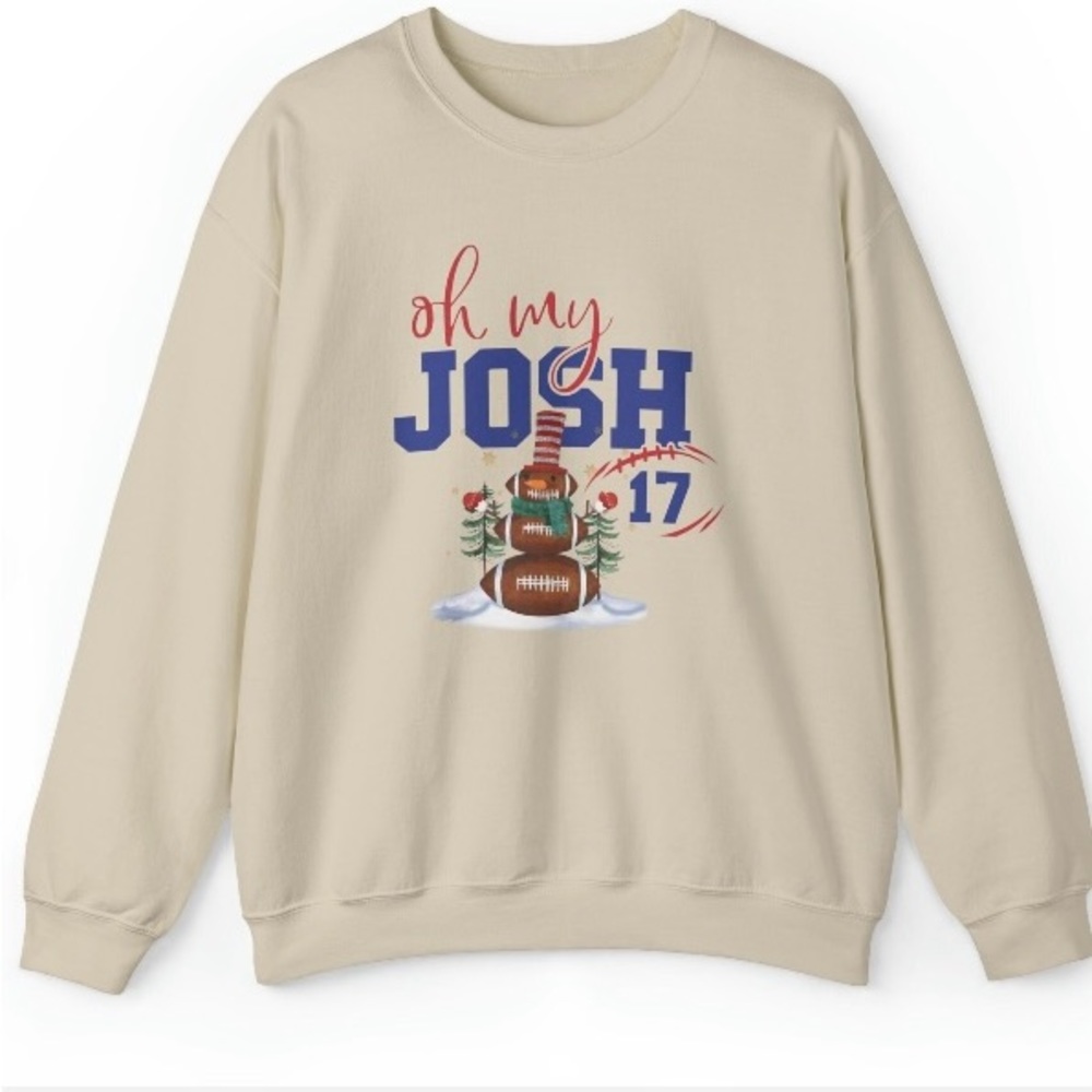 Oh My Josh Allen Football Christmas Winter Sweatshirt